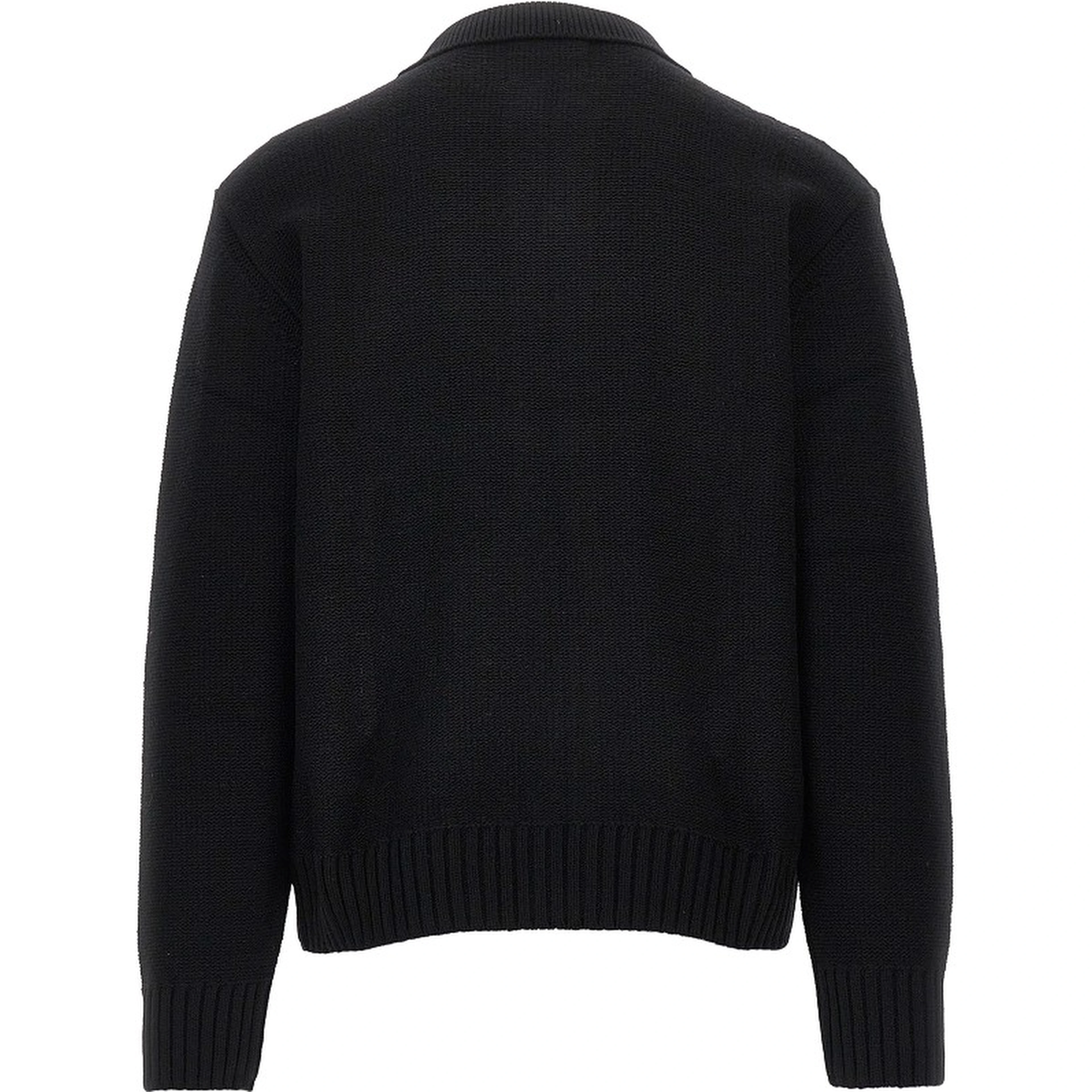 Knitted cardigan with logo embroidery