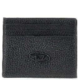 Grained leather cardholder