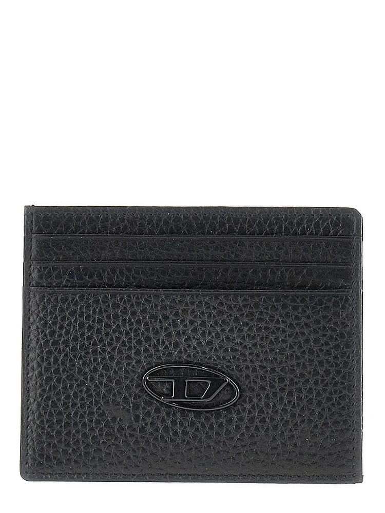 Grained leather cardholder