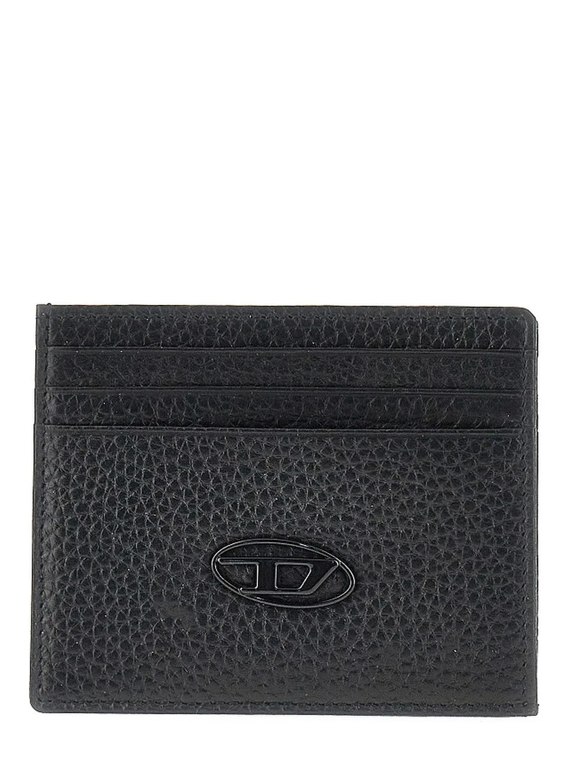 Grained leather cardholder