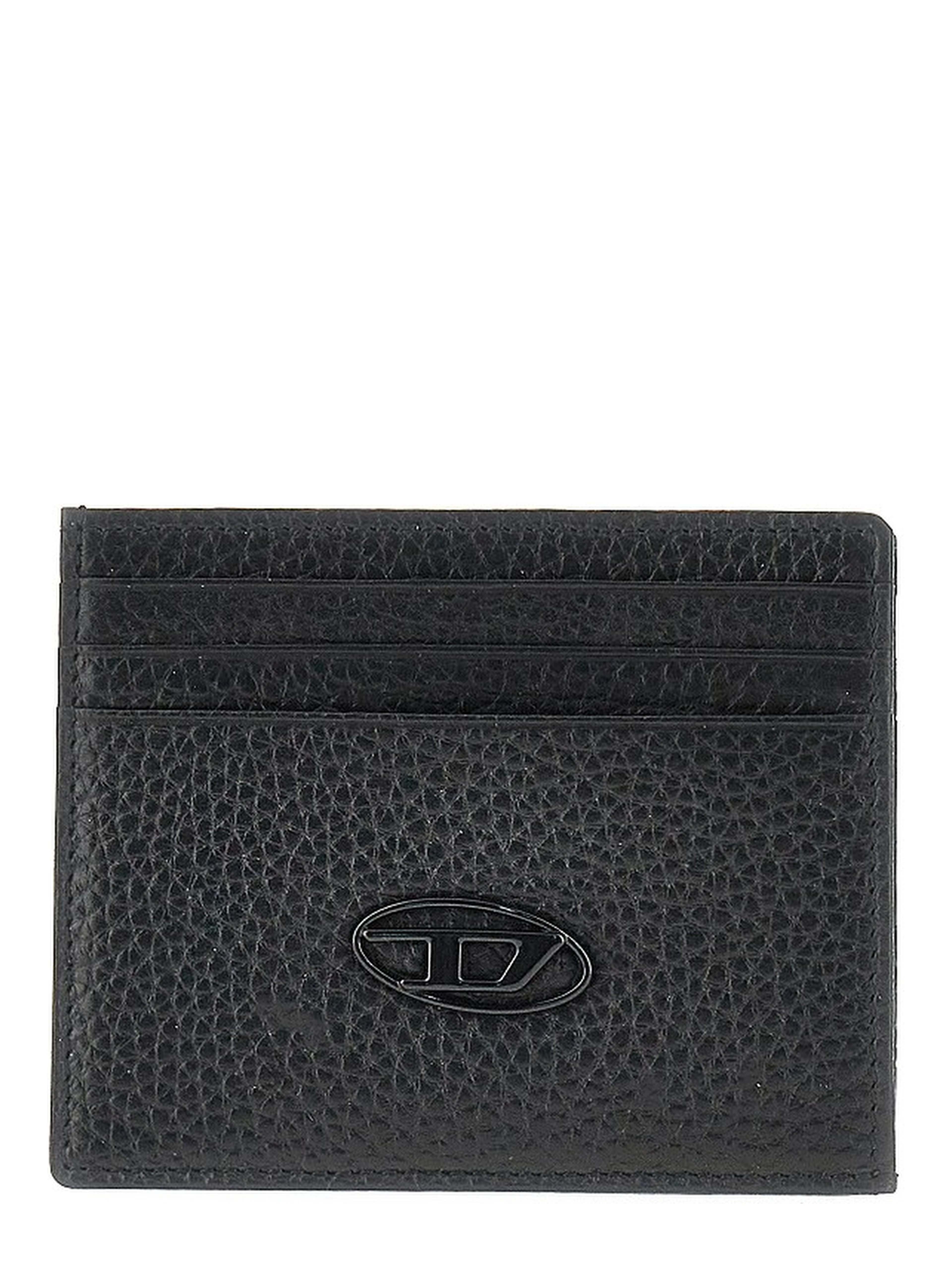 Grained leather cardholder