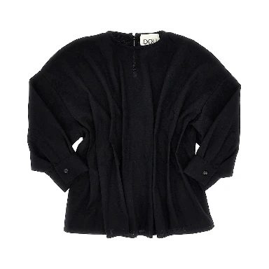 Pleated waist flannel top