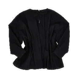Pleated waist flannel top