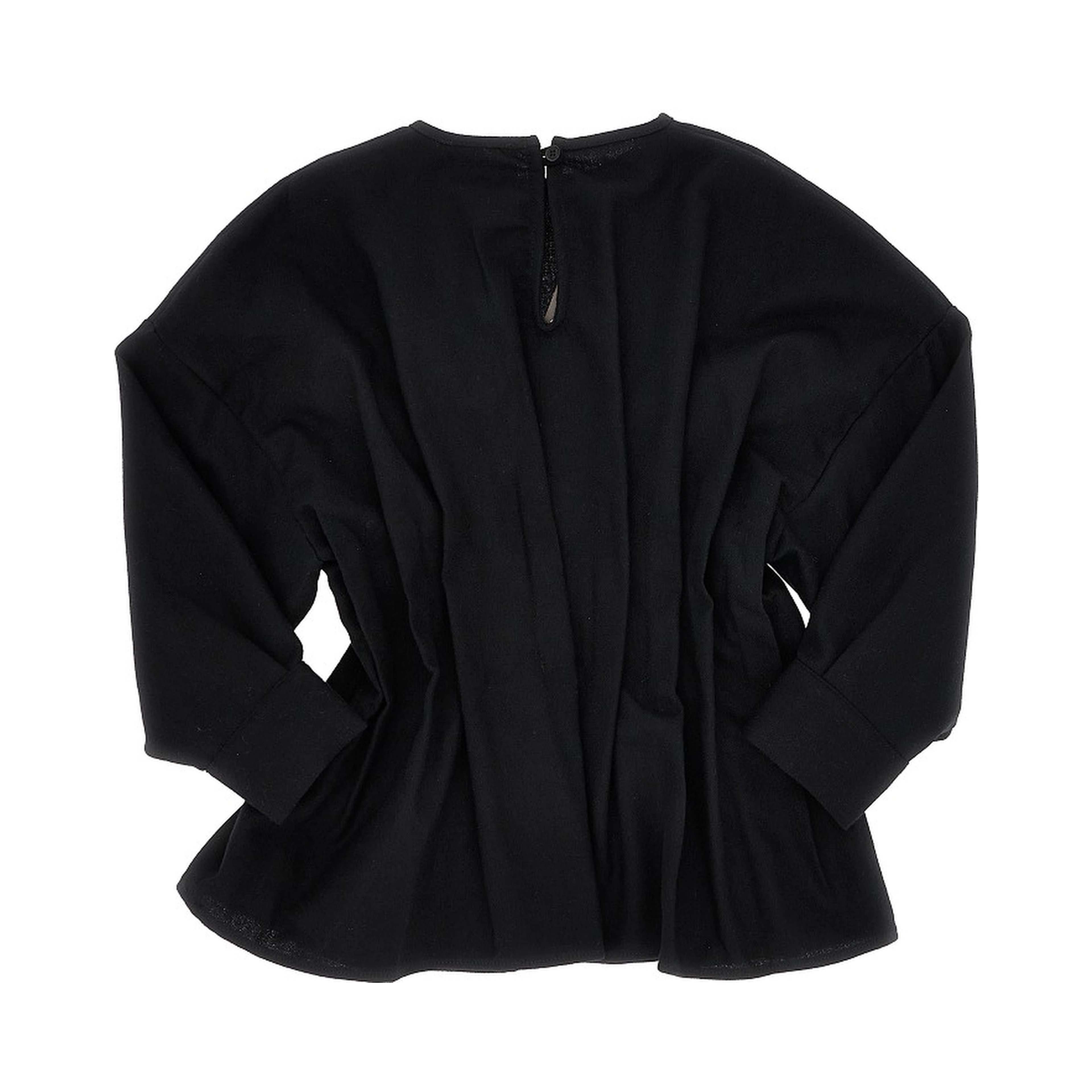 Pleated waist flannel top