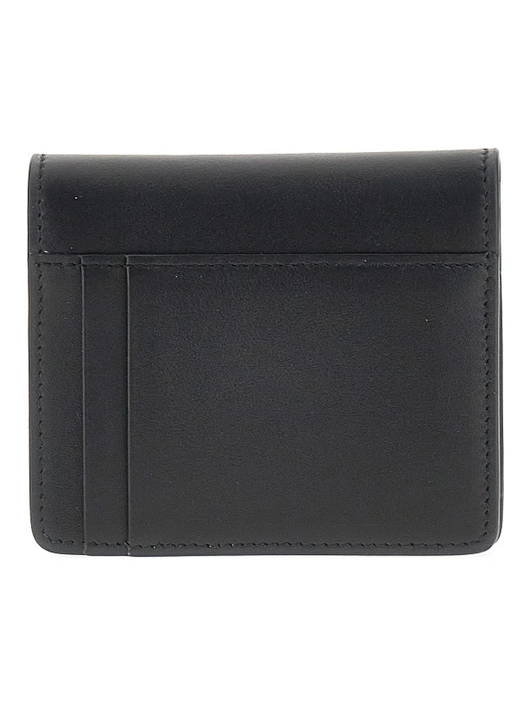 Leather bi-fold cardholder with logo alternative