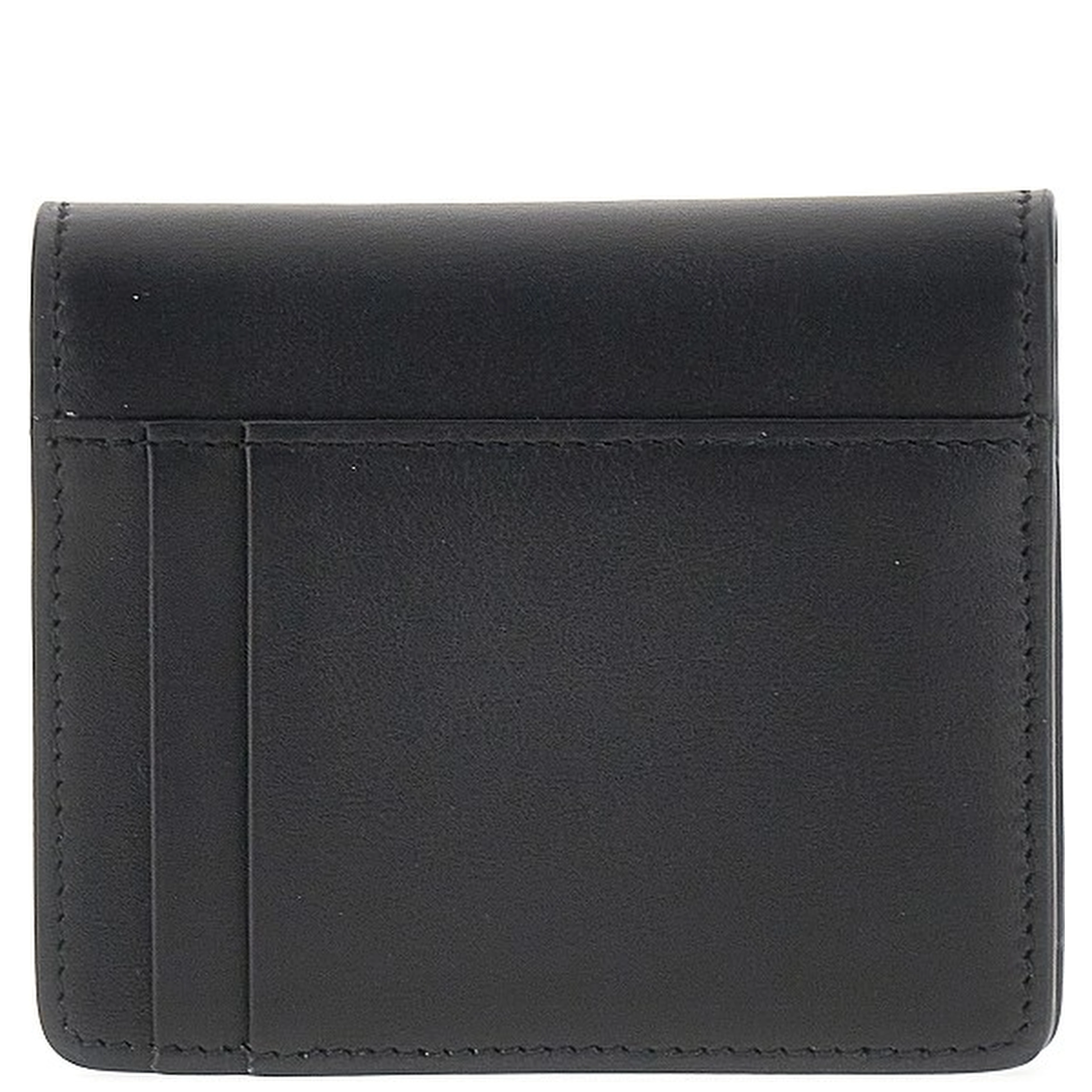 Leather bi-fold cardholder with logo