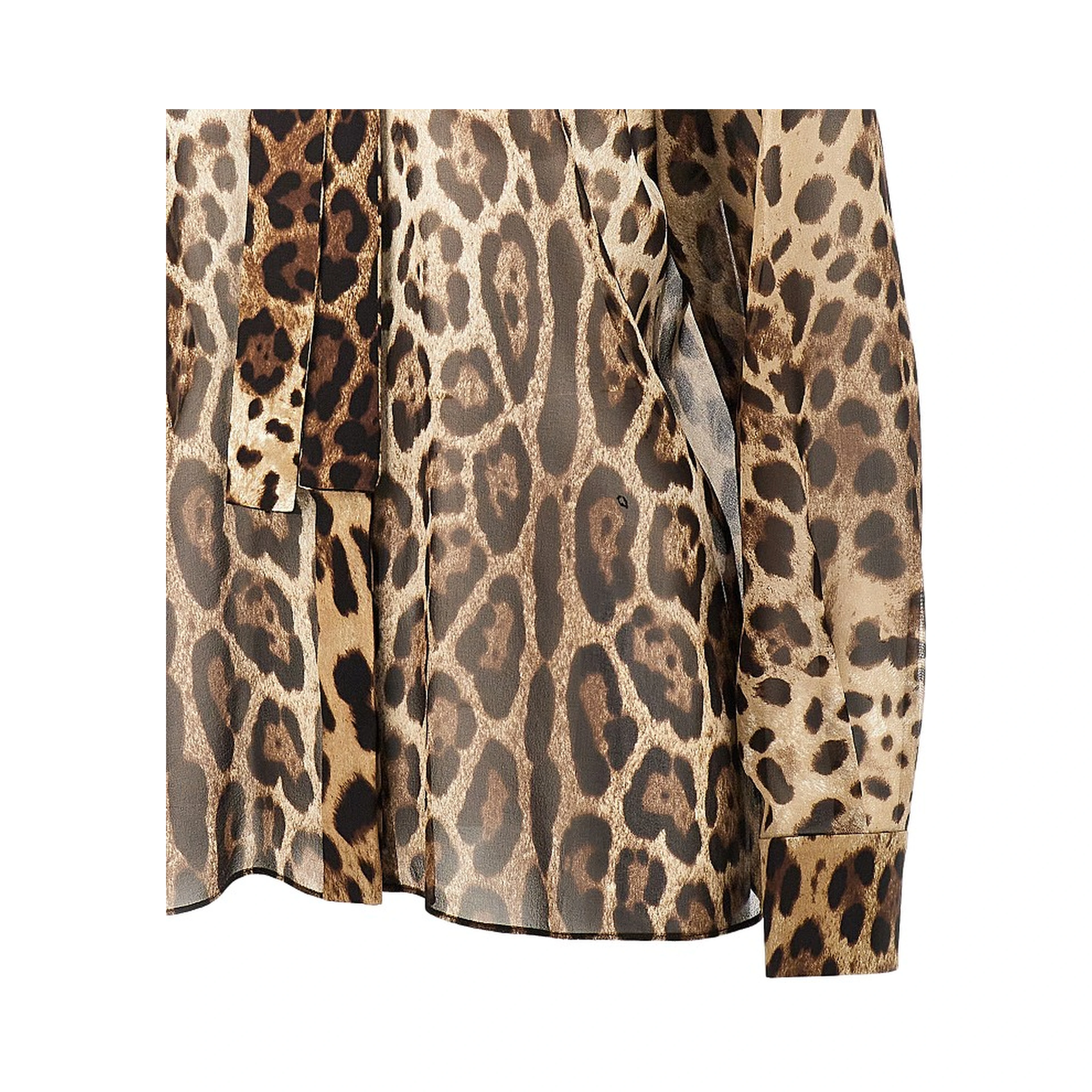 Silk georgette shirt with Leo print
