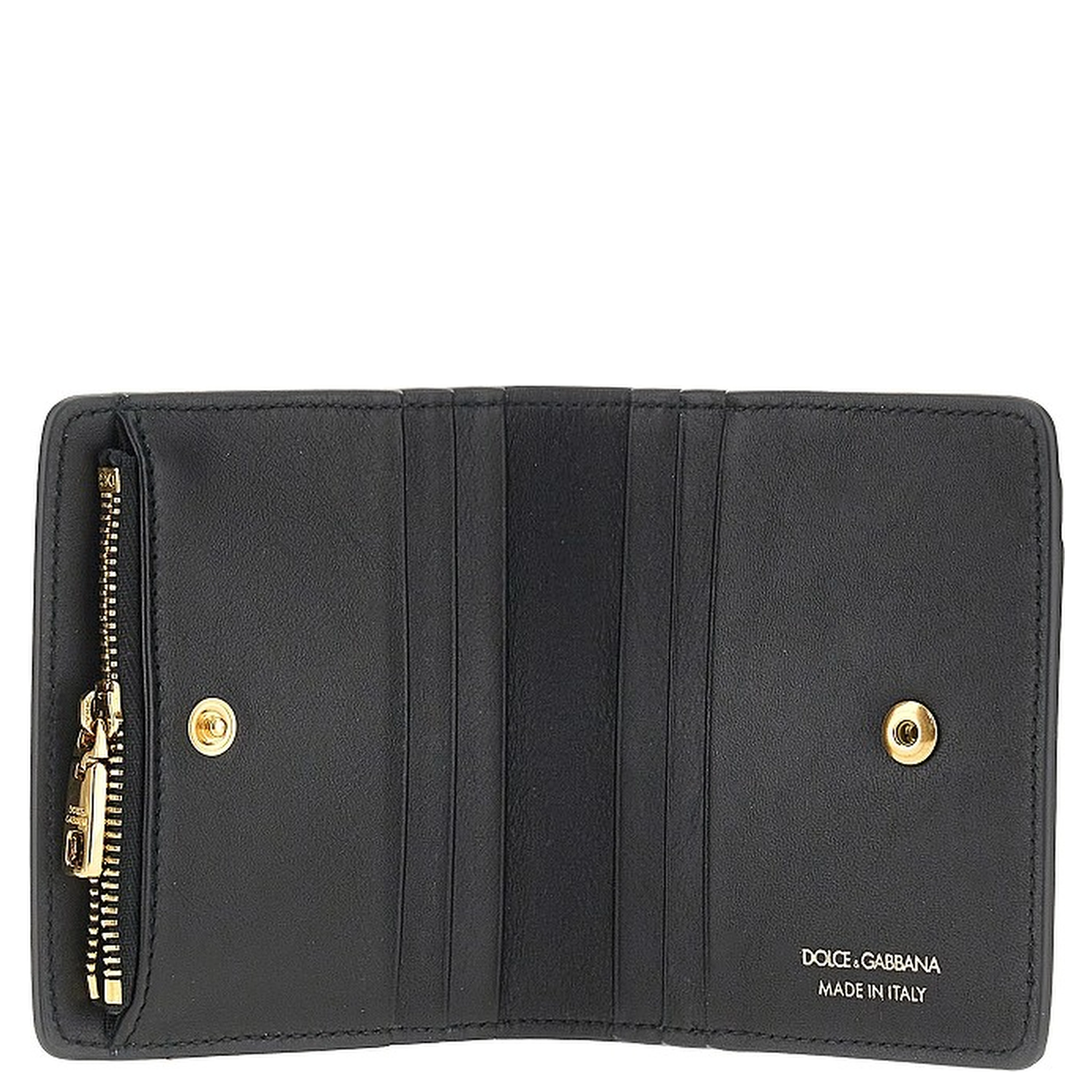 Leather bi-fold cardholder with logo