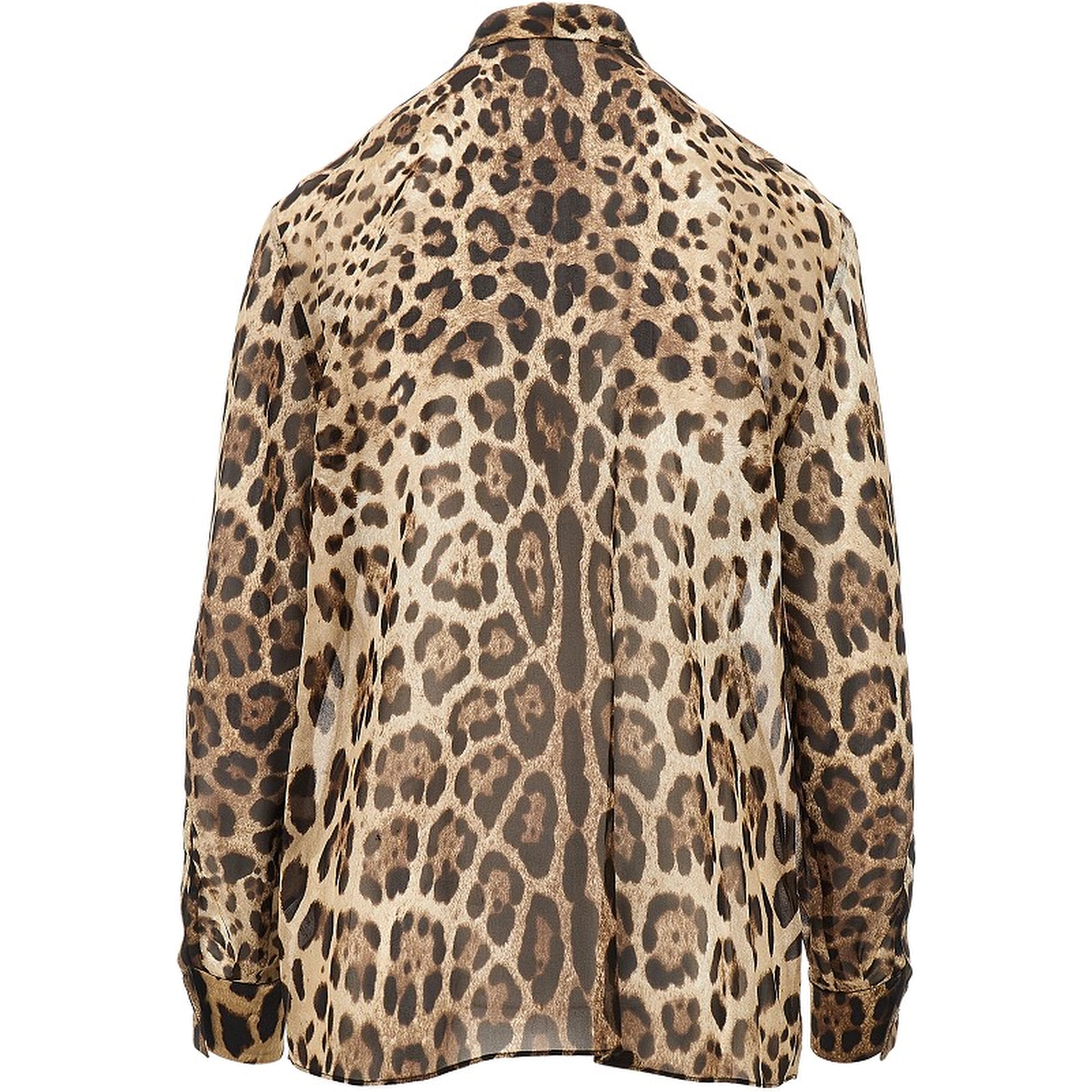 Silk georgette shirt with Leo print