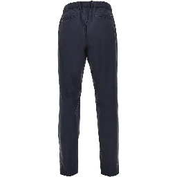 Technical poplin pants with drawstring