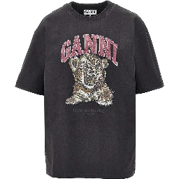 Cotton T-shirt with 'Tiger' print