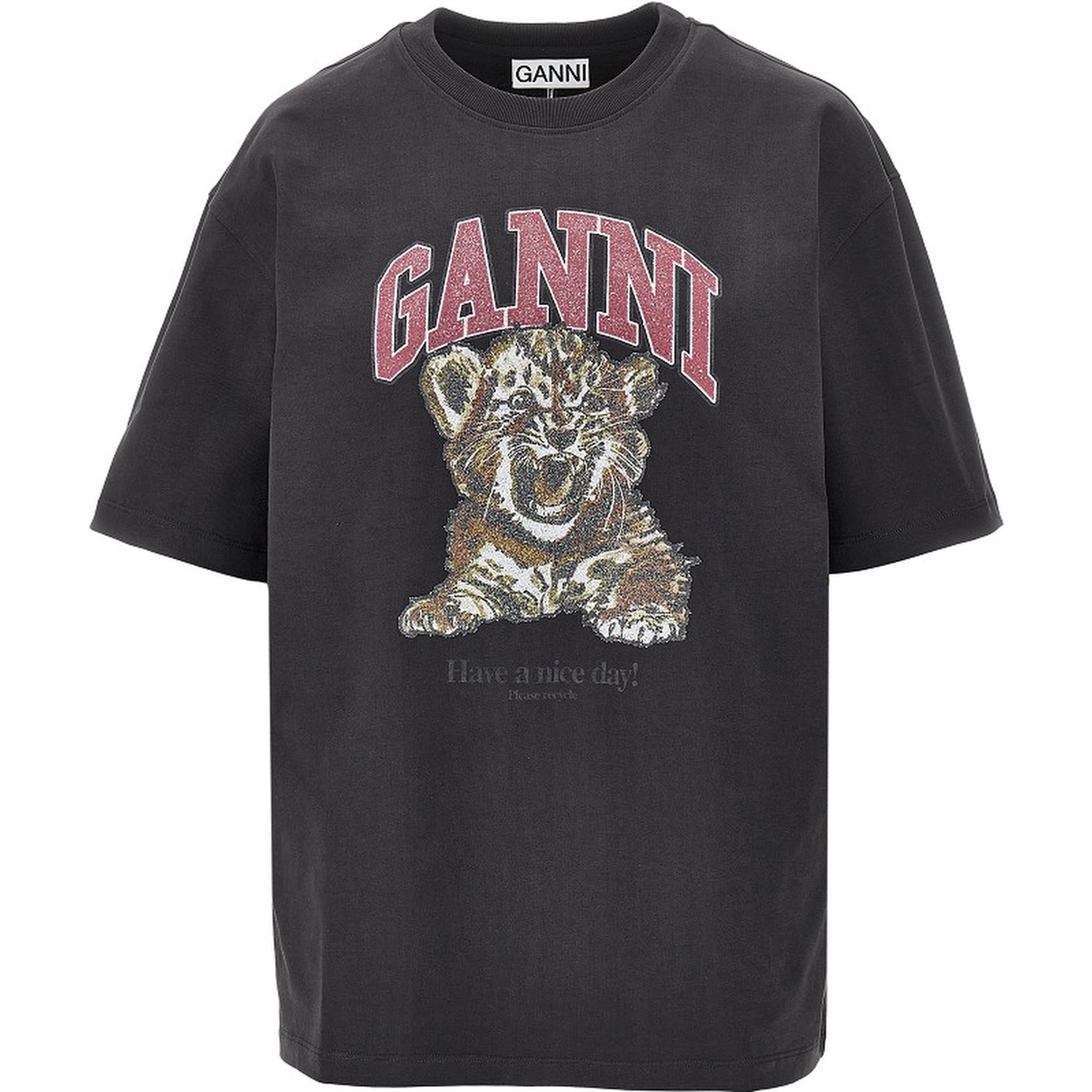 Cotton T-shirt with 'Tiger' print