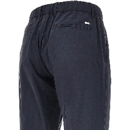 Technical poplin pants with drawstring