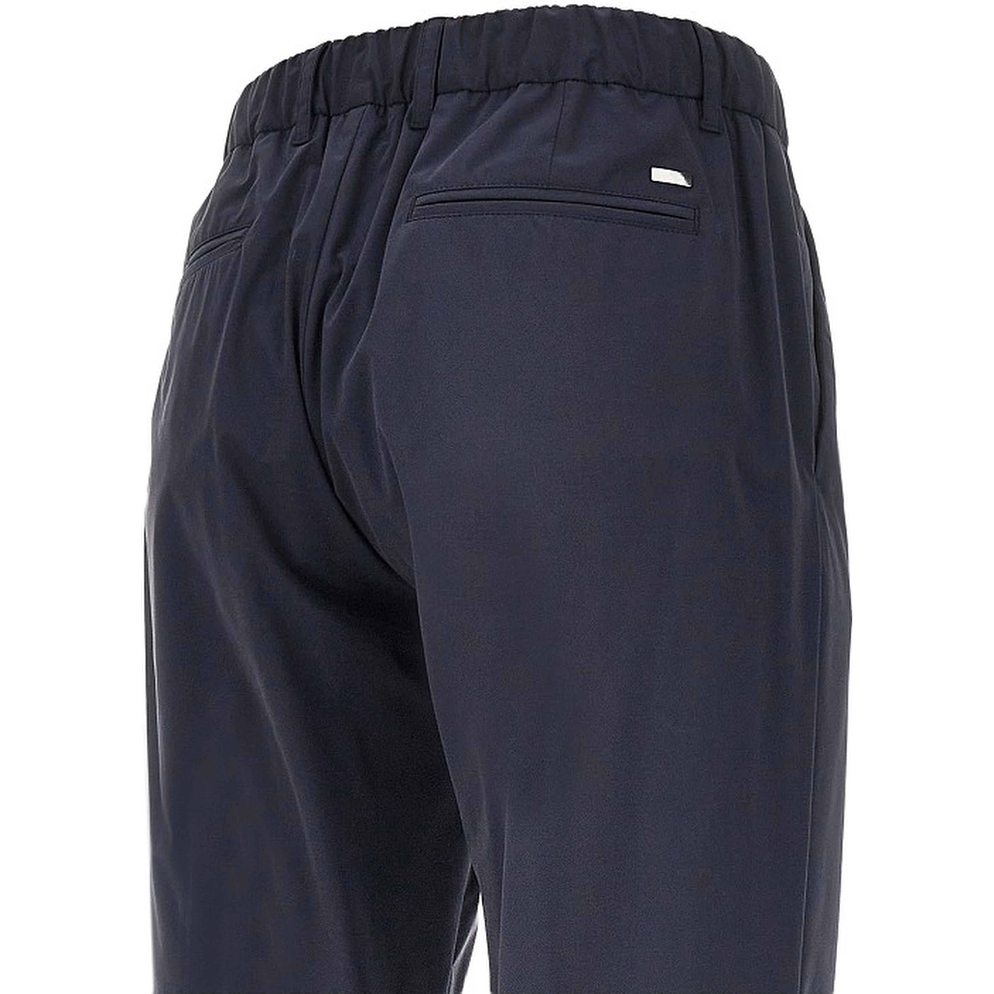 Technical poplin pants with drawstring