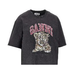 Cotton T-shirt with 'Tiger' print