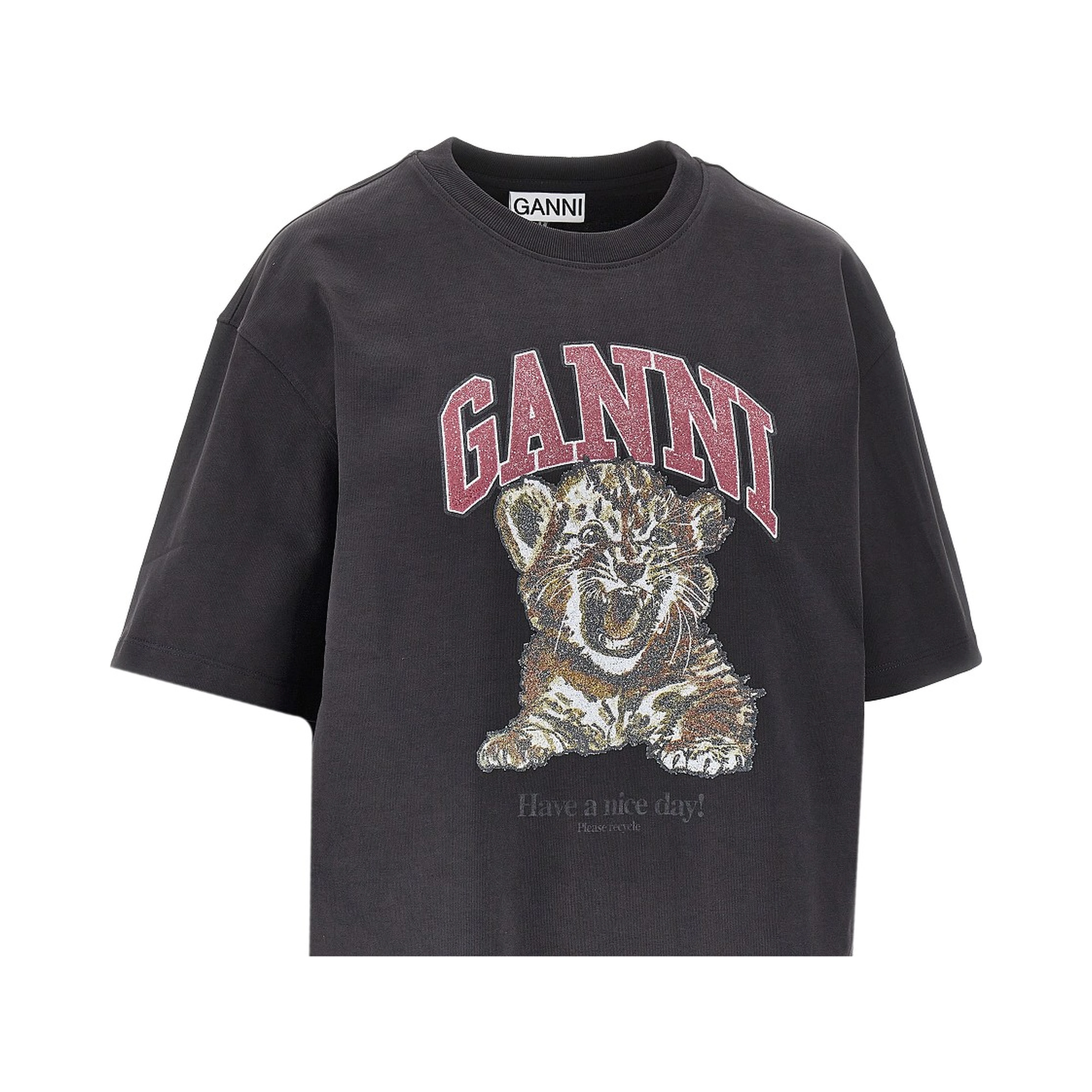 Cotton T-shirt with 'Tiger' print