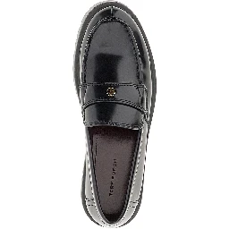 Leather loafers with lug sole