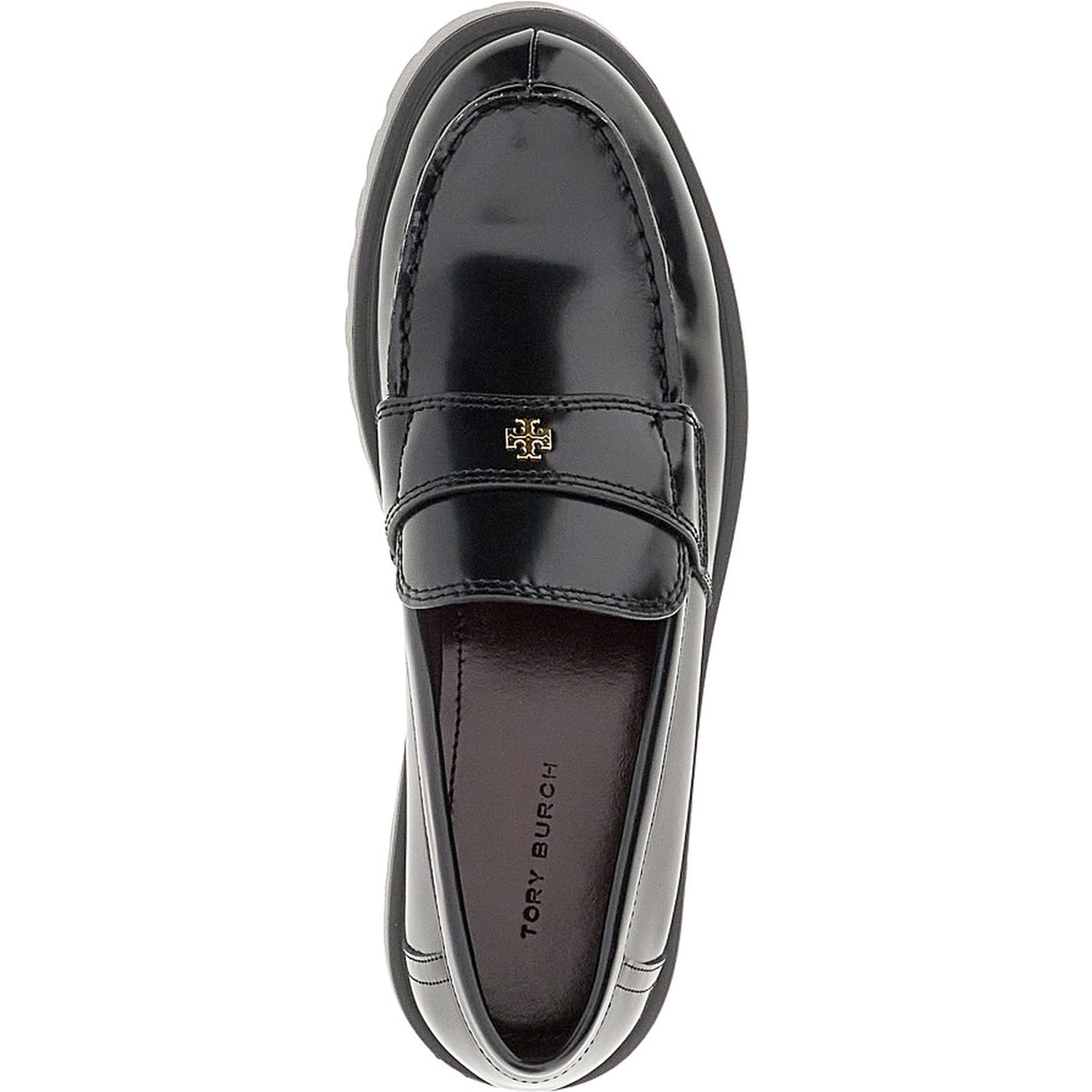 Leather loafers with lug sole
