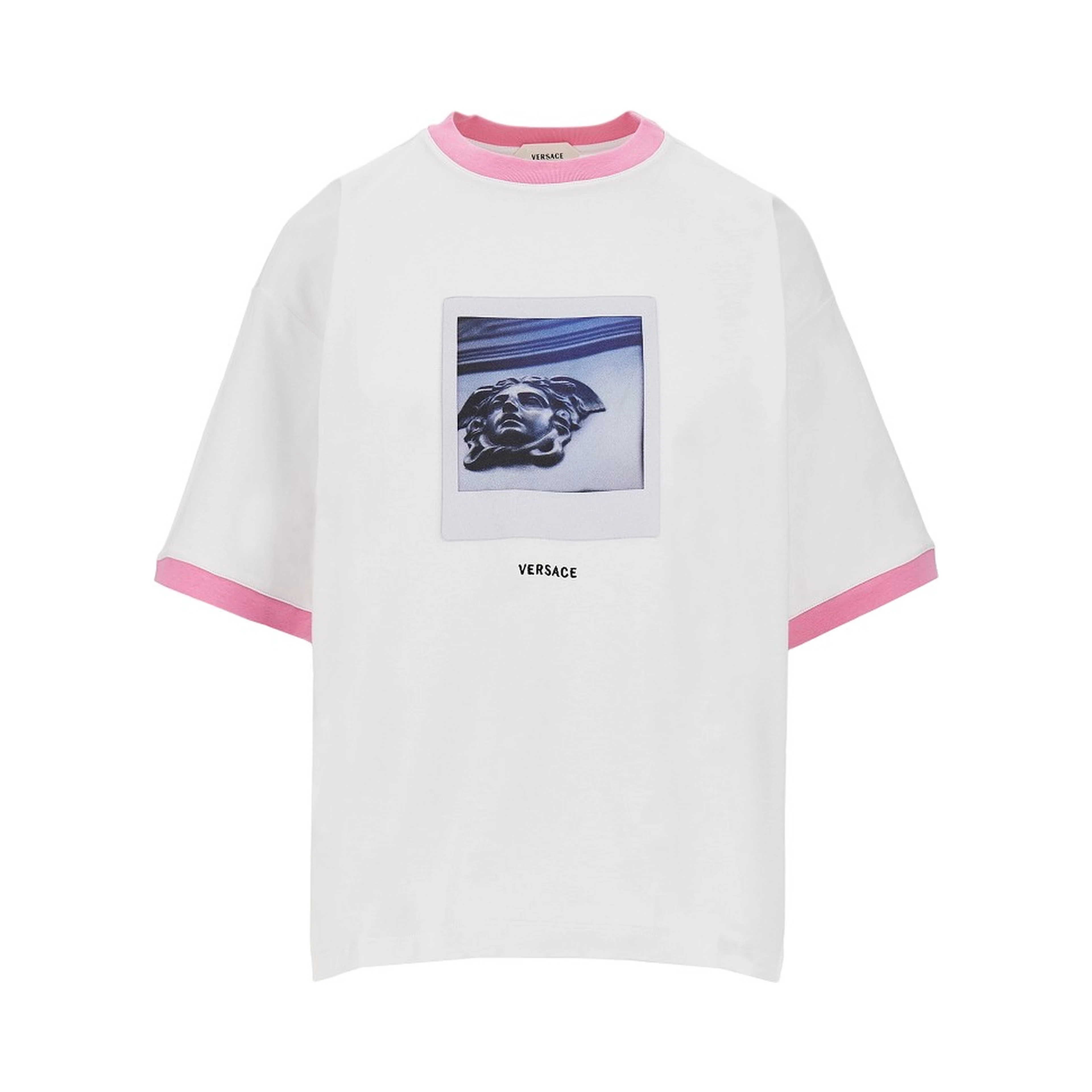 Cotton T-shirt with 'Medusa Polaroid' print