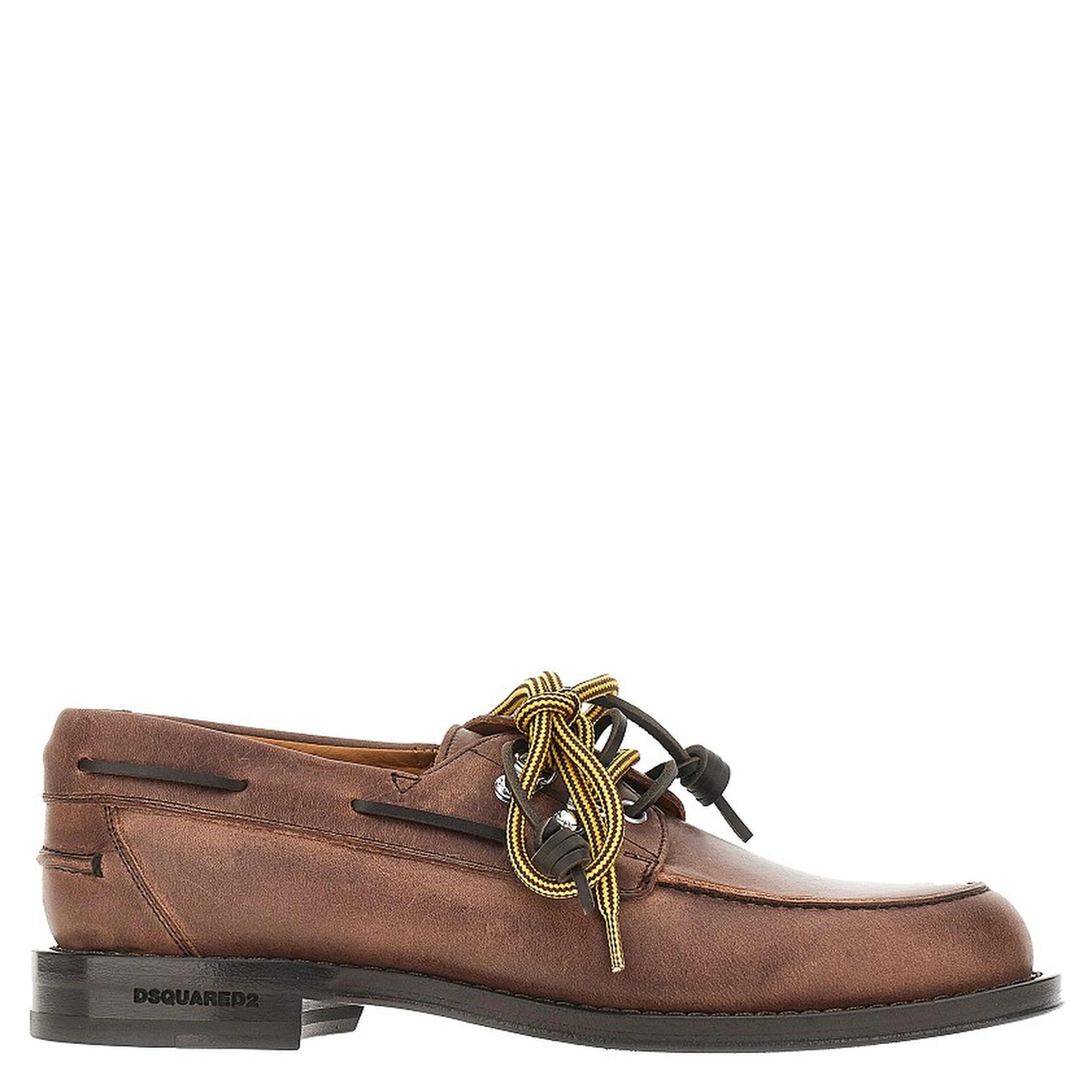 'D2 Cottage' leather boat shoes