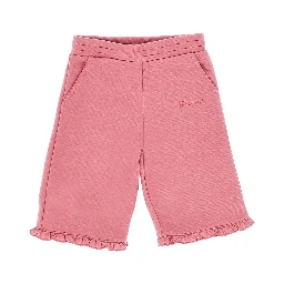 Cotton pants with logo print