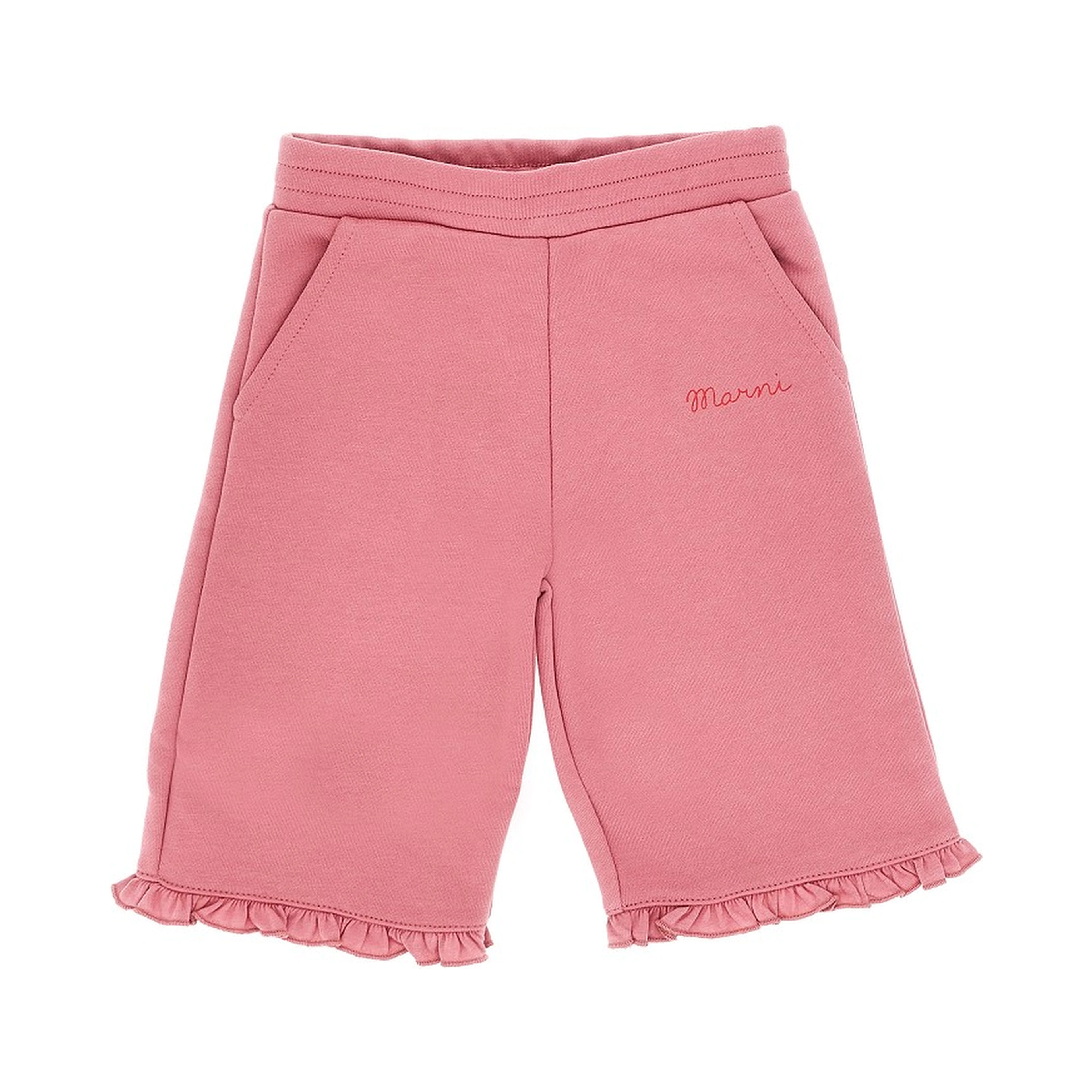Cotton pants with logo print