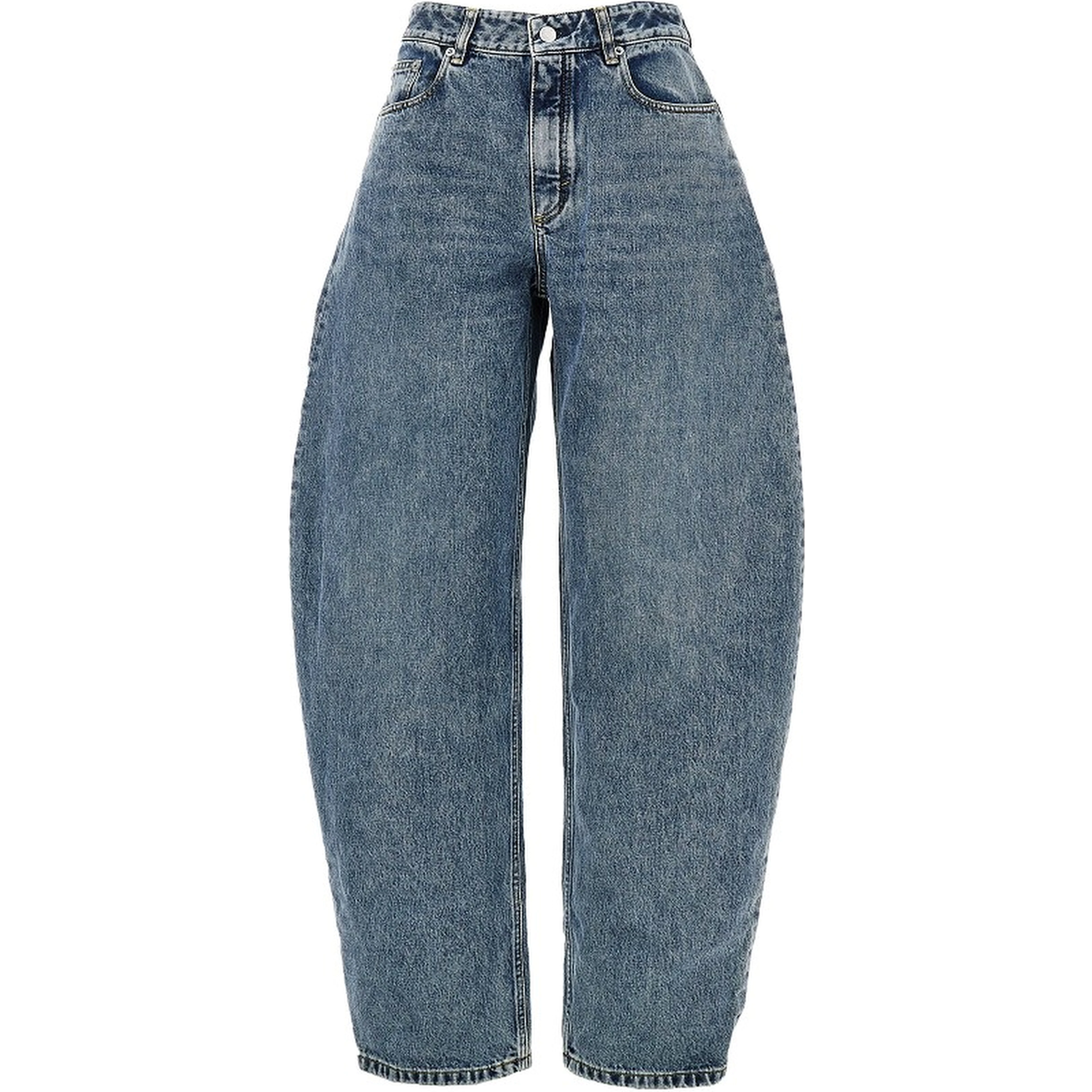Curved five-pocket jeans