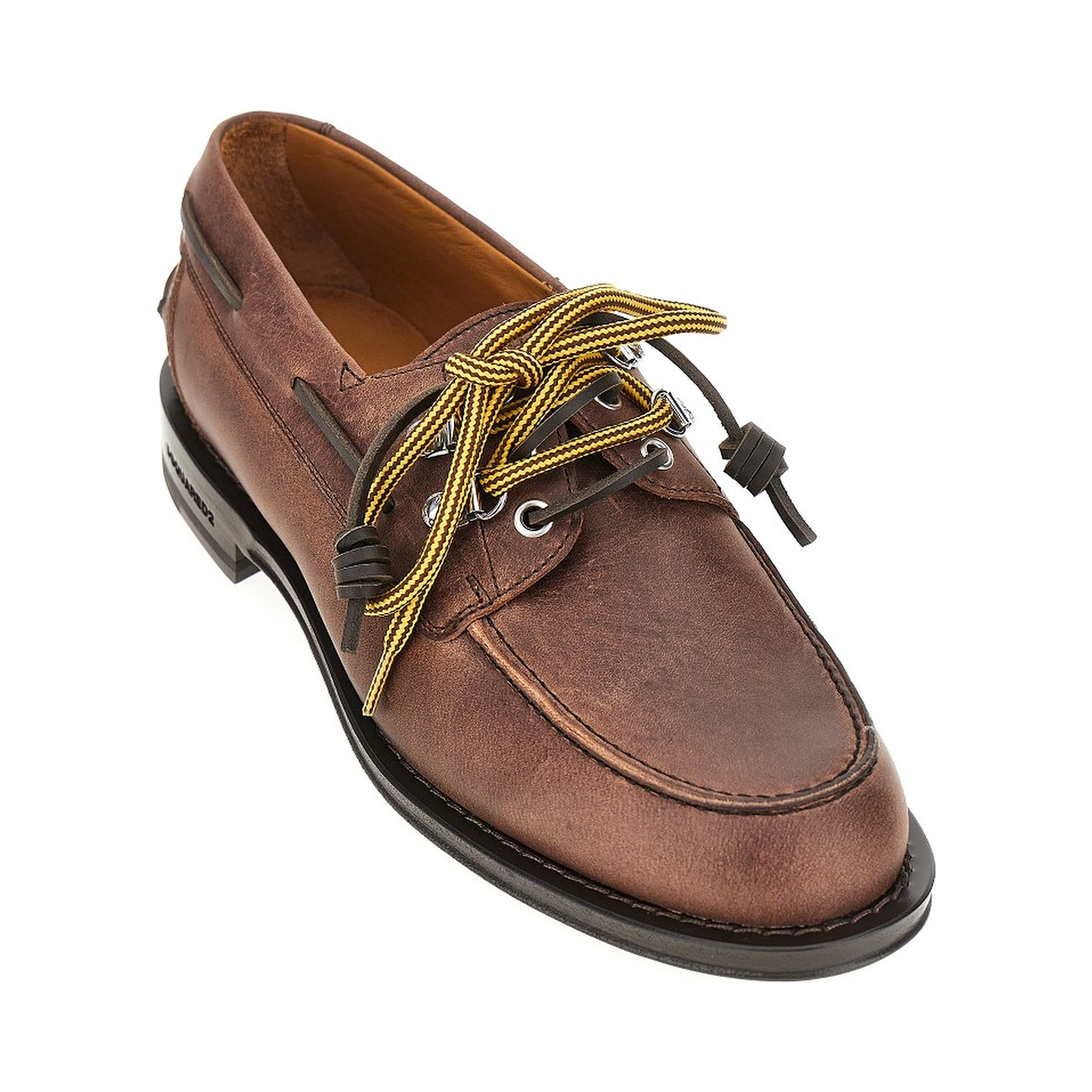 'D2 Cottage' leather boat shoes