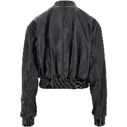 'Hannan' leather bomber jacket
