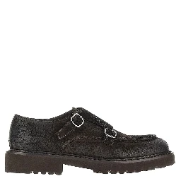 Suede leather Double Monk shoes