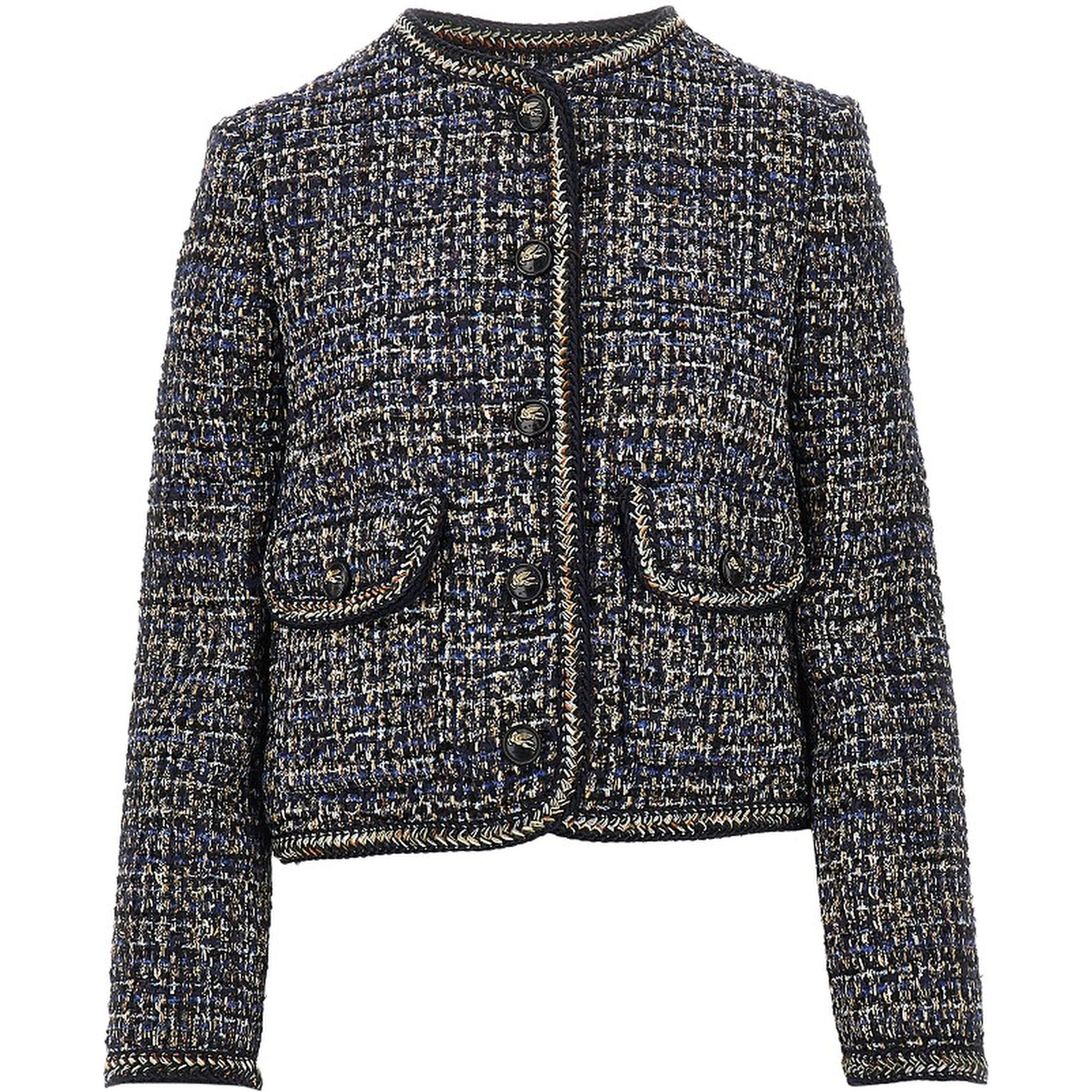 Wool-blend tweed jacket