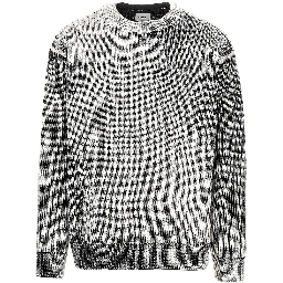 Spray effect cotton-blend sweater