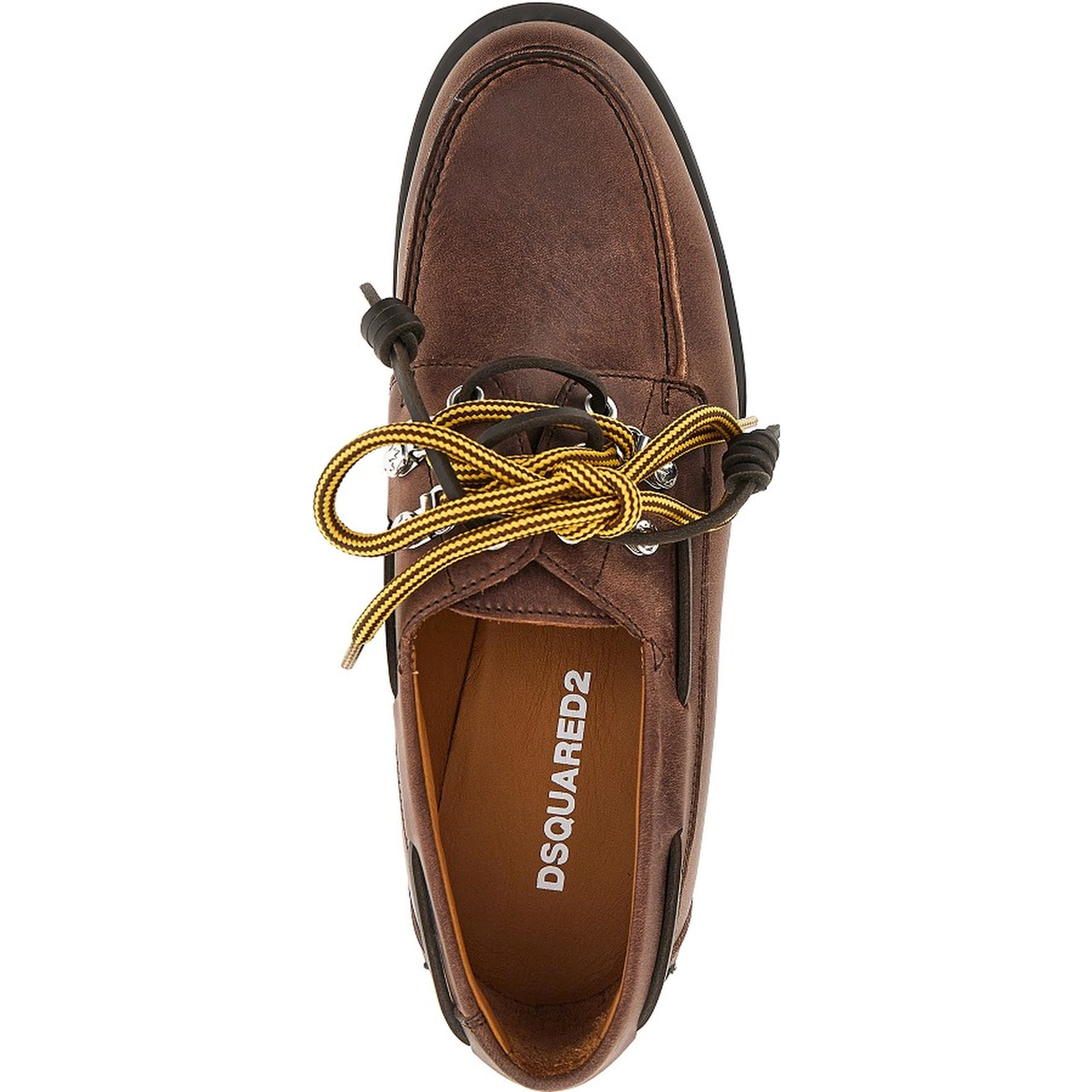 'D2 Cottage' leather boat shoes