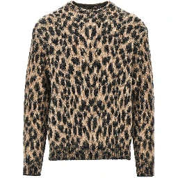 Knitted sweater with spotted motif