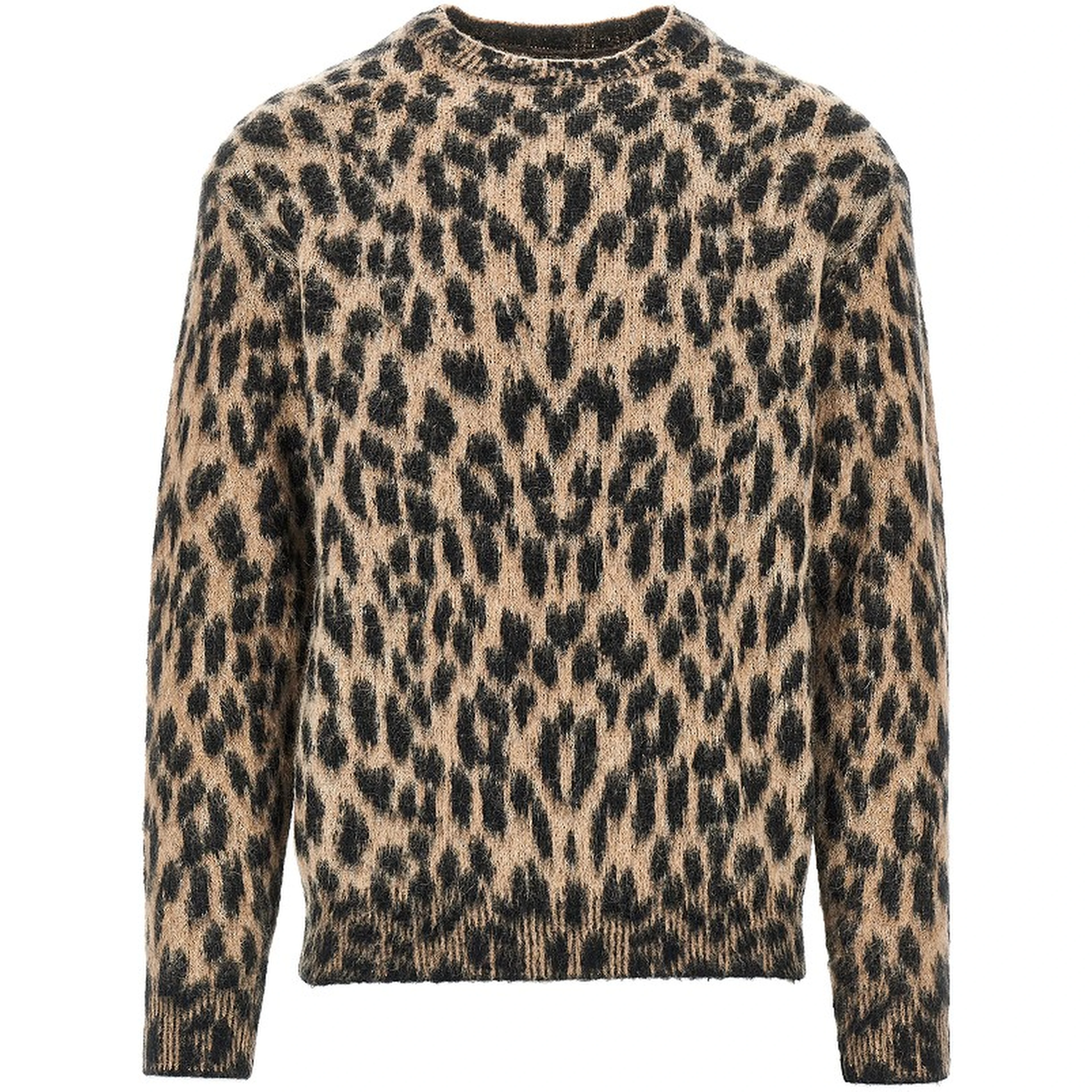 Knitted sweater with spotted motif