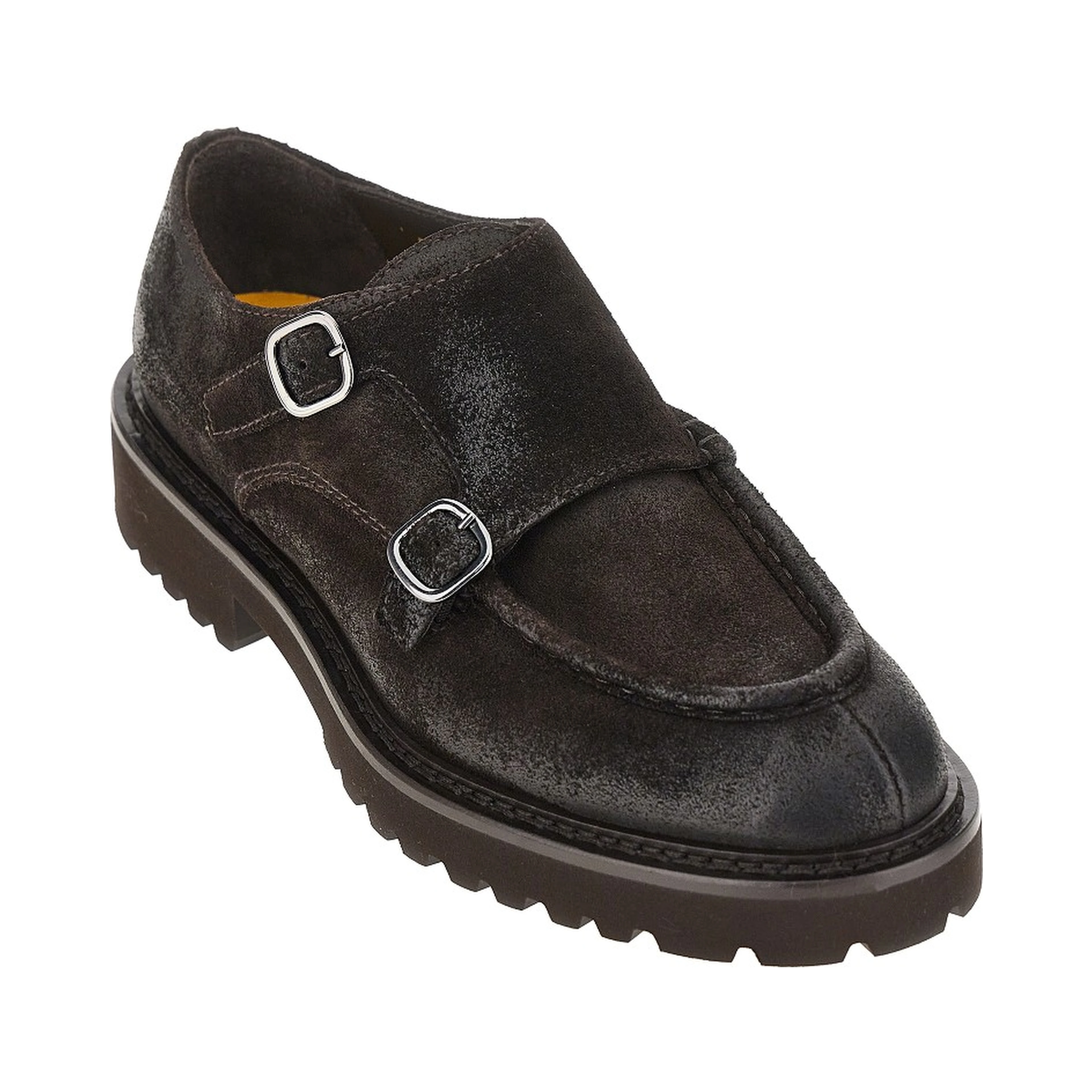 Suede leather Double Monk shoes