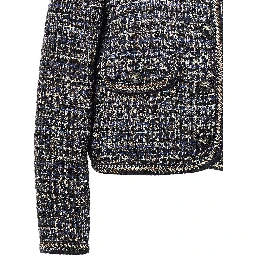 Wool-blend tweed jacket