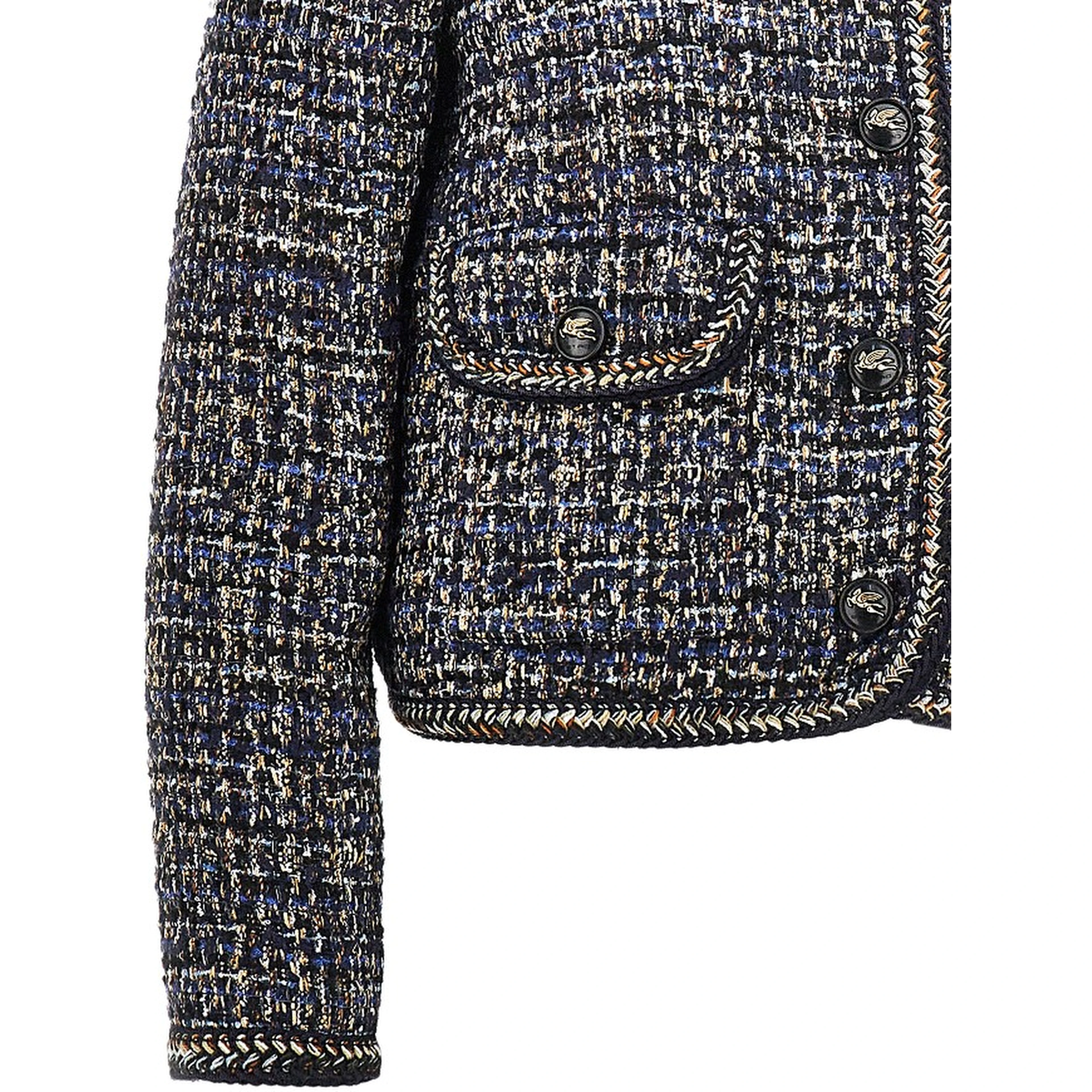 Wool-blend tweed jacket