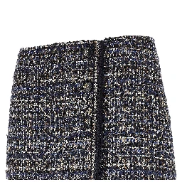 Wool-blend tweed mini skirt