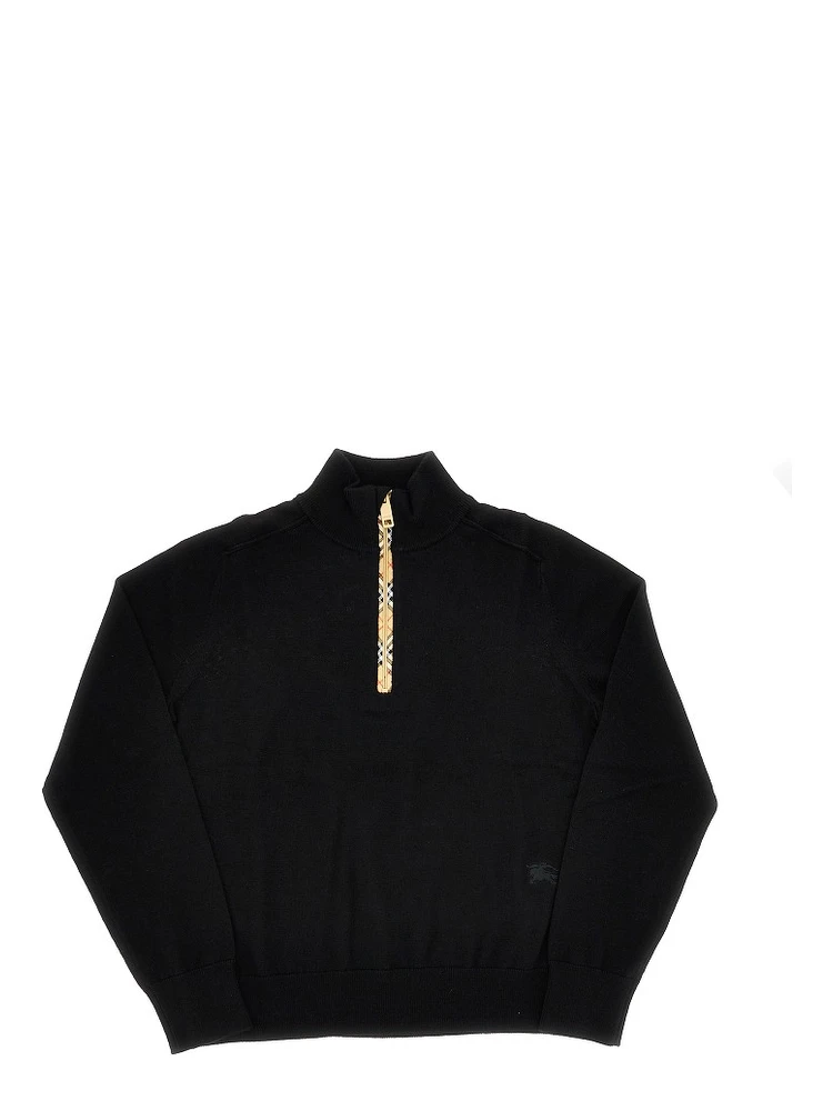 Half-zip wool sweater