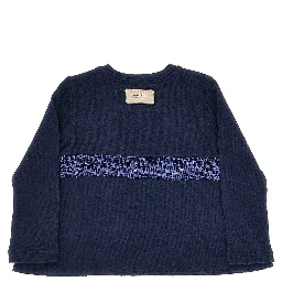 Jersey top with sequinned band