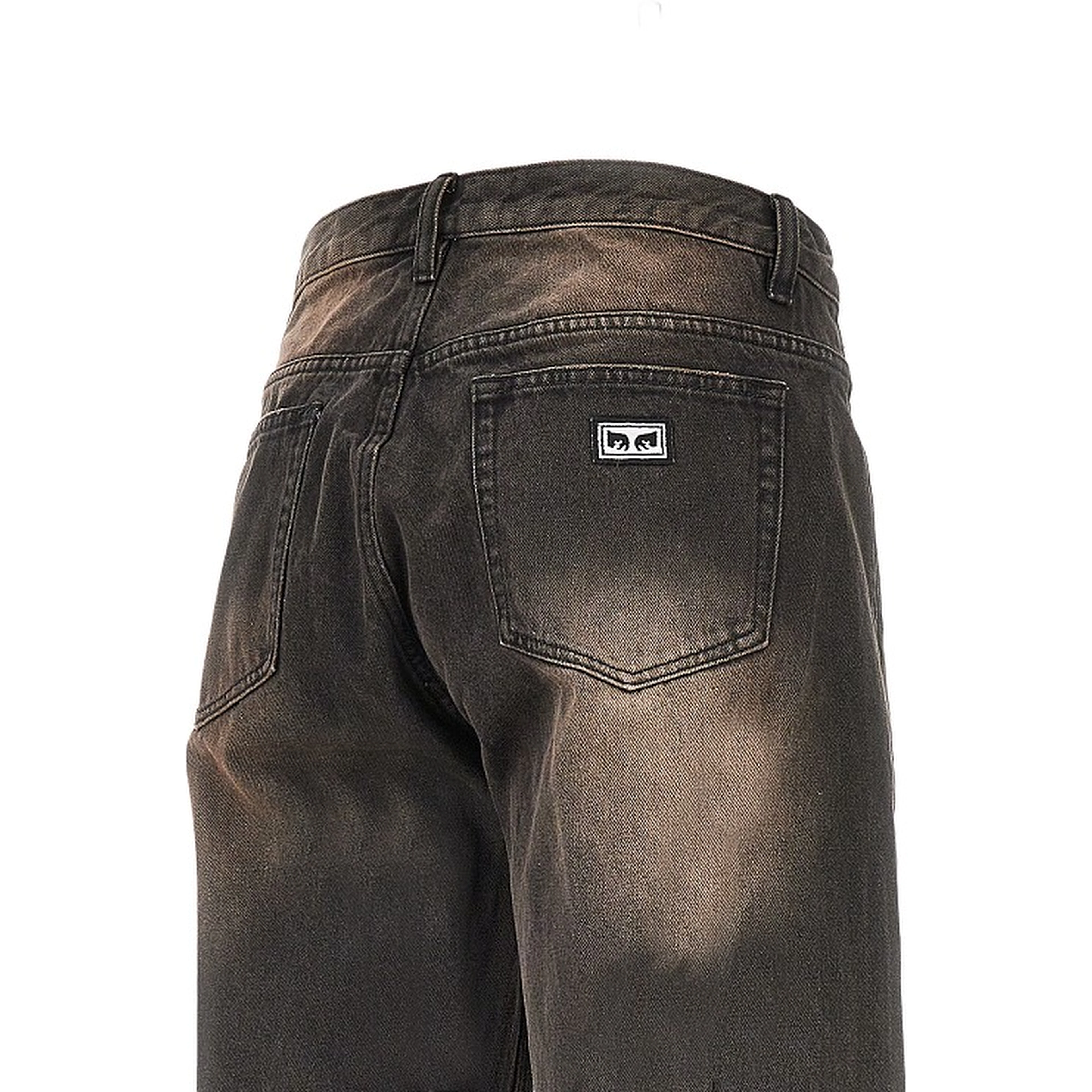 Studded Boxcar straight leg jeans