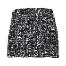 Wool-blend tweed mini skirt