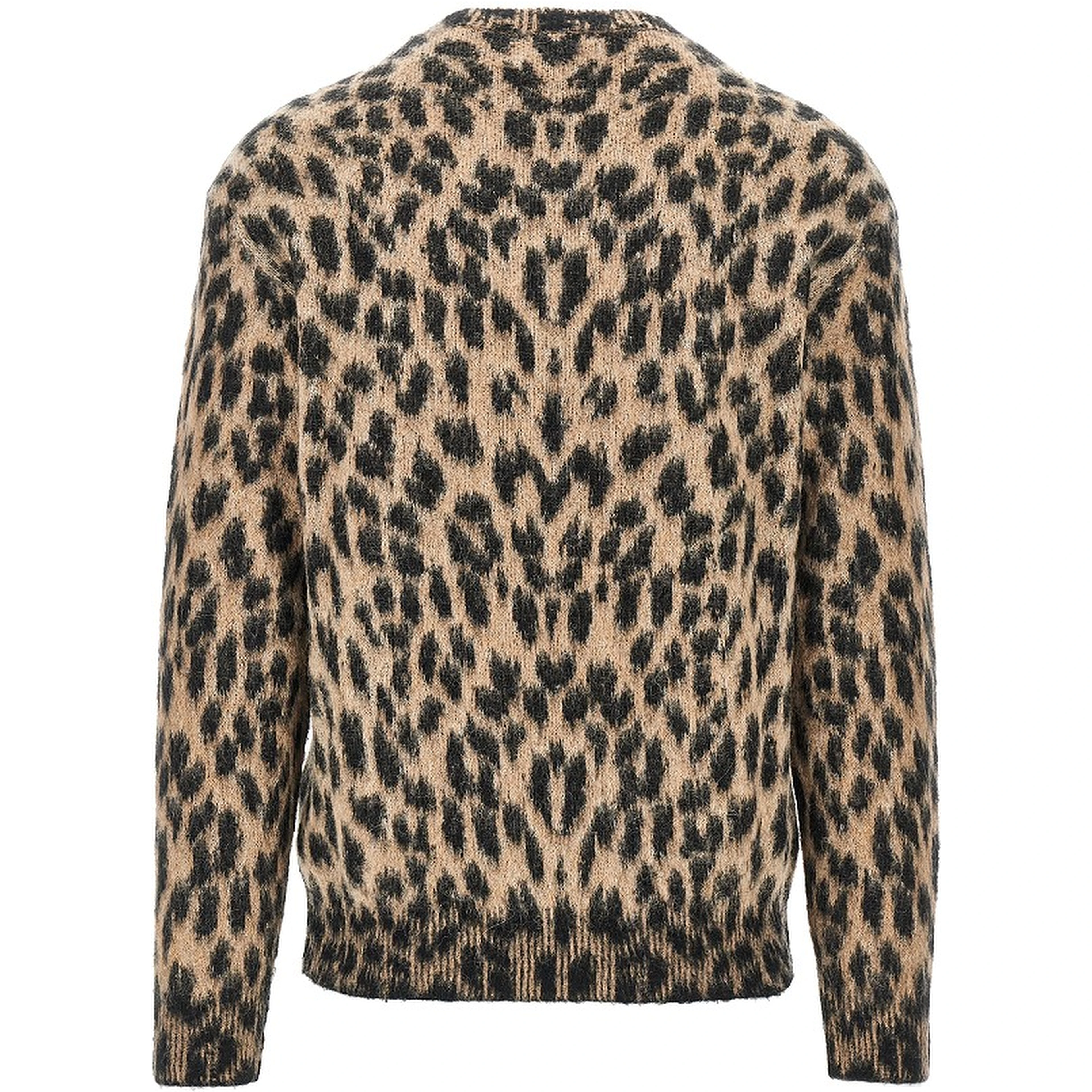 Knitted sweater with spotted motif