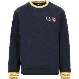 Cotton sweatshirt with logo print