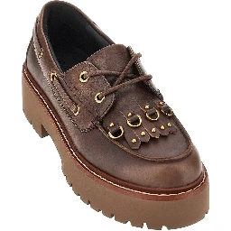 'Margaret' leather boat shoes