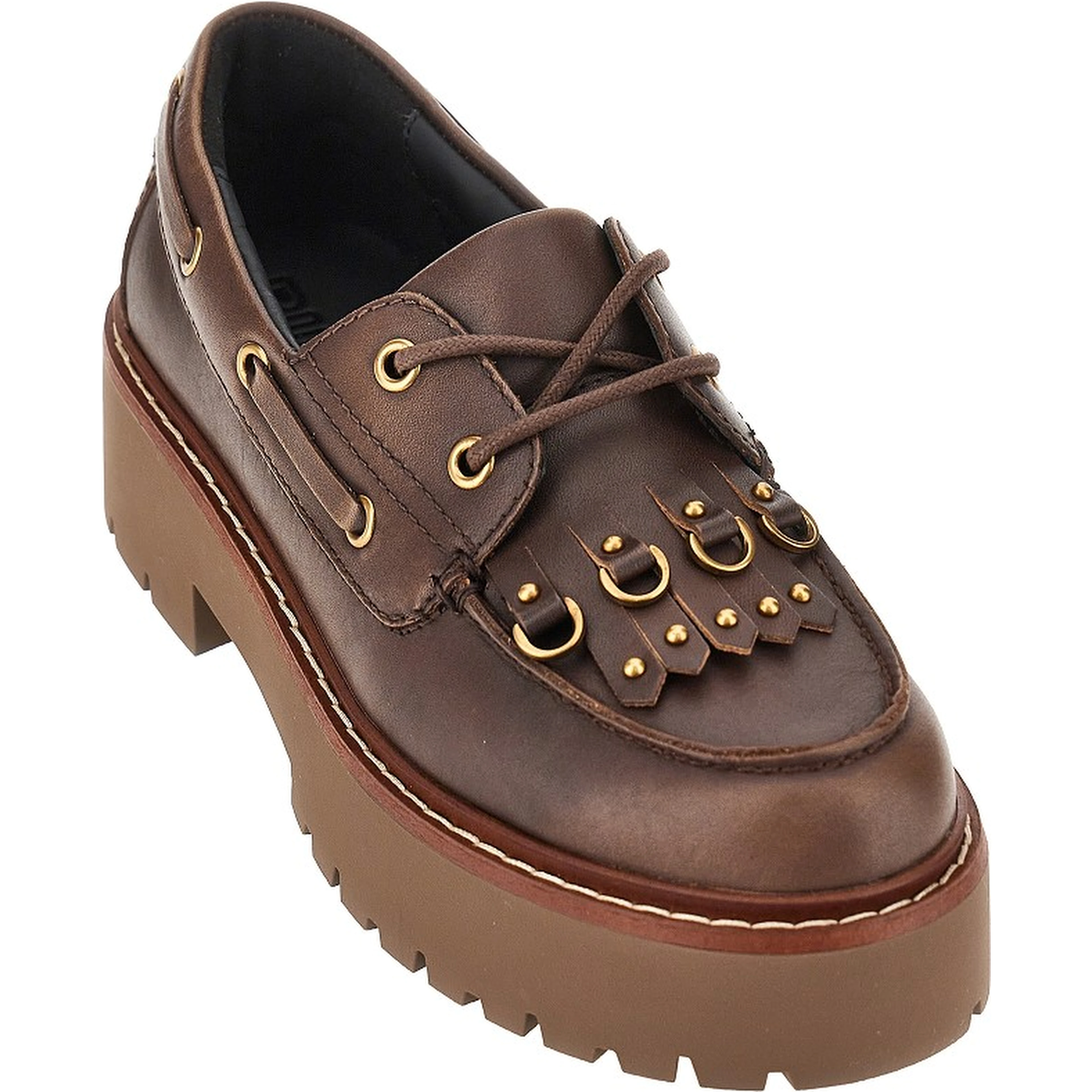 'Margaret' leather boat shoes