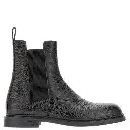 Grained leather Chelsea boots