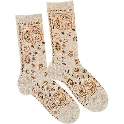 Cotton-blend socks with Bandana motif