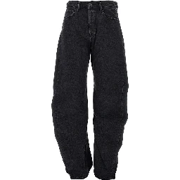 Cotton denim 'Spiral' jeans